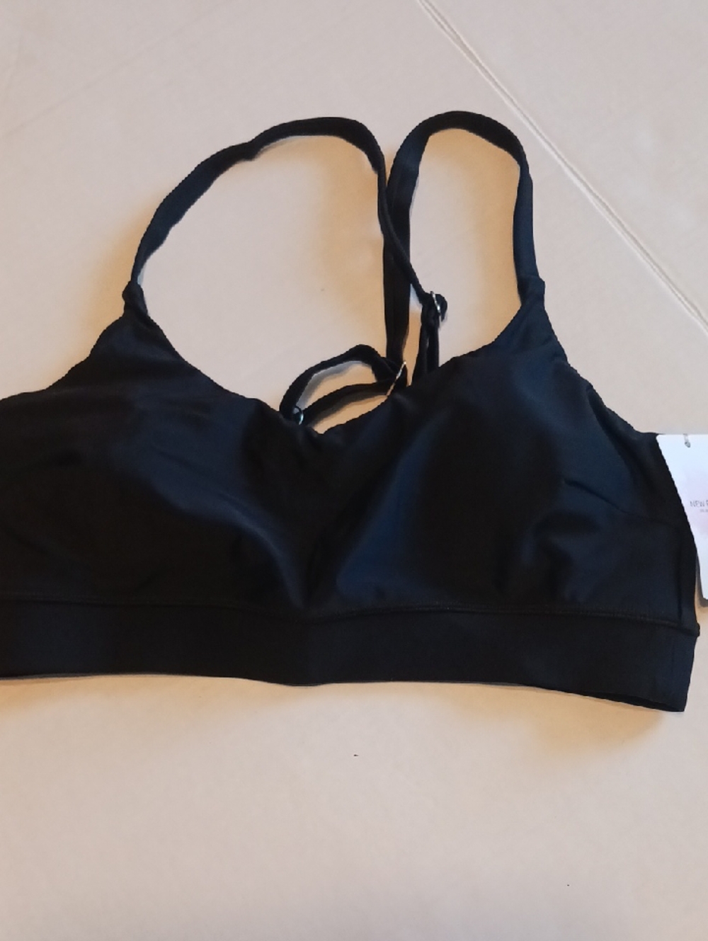 Women’s Black Strappy Tankini Top
